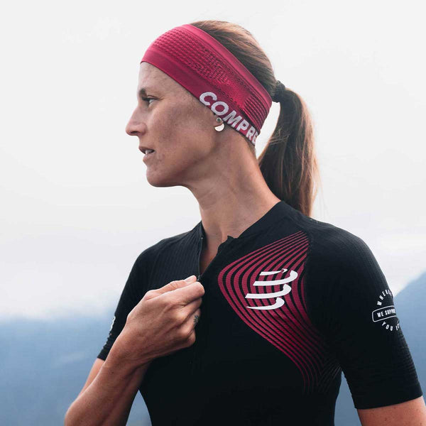 Banda Deportiva Compressport HEADBAND ON/OFF Persian Red