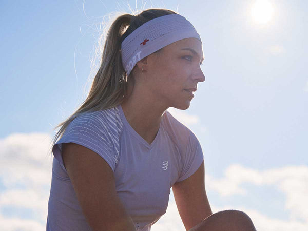 Banda Deportiva Compressport HEADBAND ON/OFF Lila