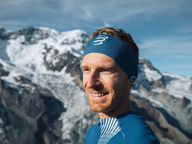 Banda Deportiva Compressport Headband On/Off Azul