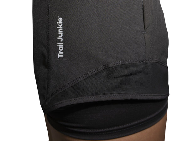 RUN24.MX - Short Deportivo Running Trail Junkie Black Dama