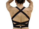 Crop Top Deportivo Trail Junkie Negro Dama