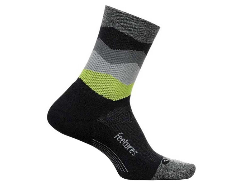 RUN24.MX - Calceta Feetures Elite Light Mini Crew Black Waves - E90377