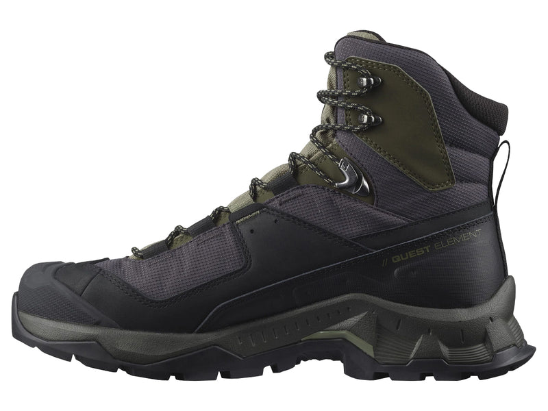 Botas Senderismo Salomon QUEST ELEMENT GTX Negro Verde Hombre