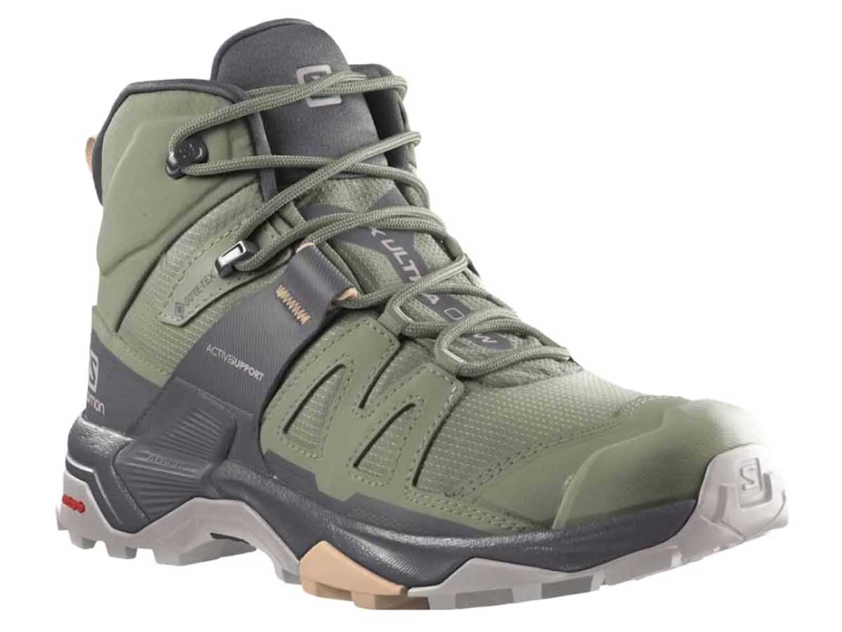 Bota Salomon Senderismo X ULTRA 4 MID GTX Verde Mujer