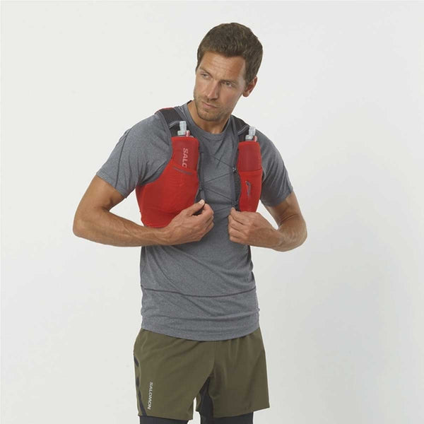 Chaleco de Hidratación Salomon ACTIVE SKIN 4 SET Rojo