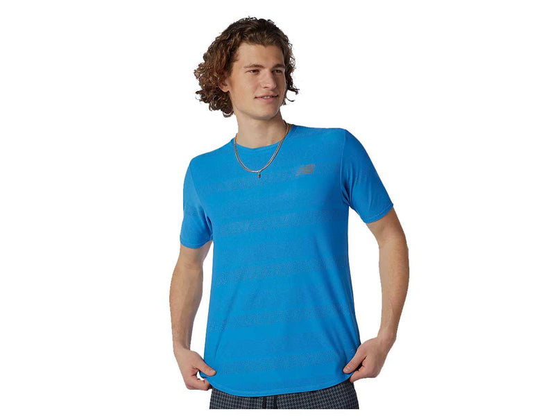 Playera Deportiva New Balance Q Speed Jacquard Azul