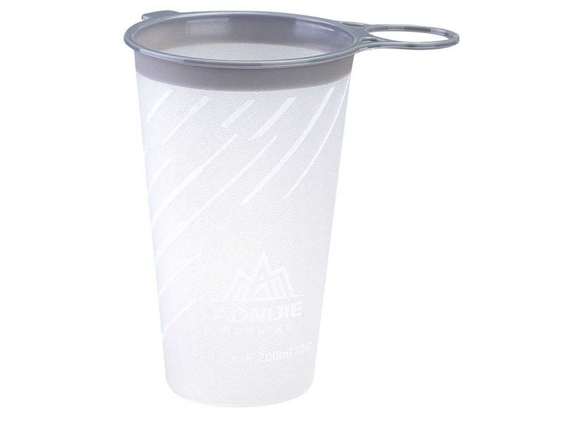 Vaso Para Agua Aonijie Reutilizable Plegable 200ml Blanco