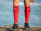 Pantorrillera Deportiva Compressport CALF R2 V2 Rojo