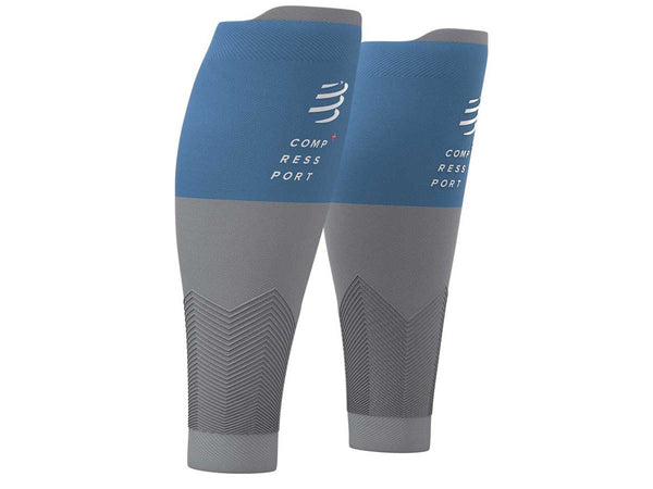 Pantorrillera Deportiva Compressport CALF R2 V2 Gris Azul
