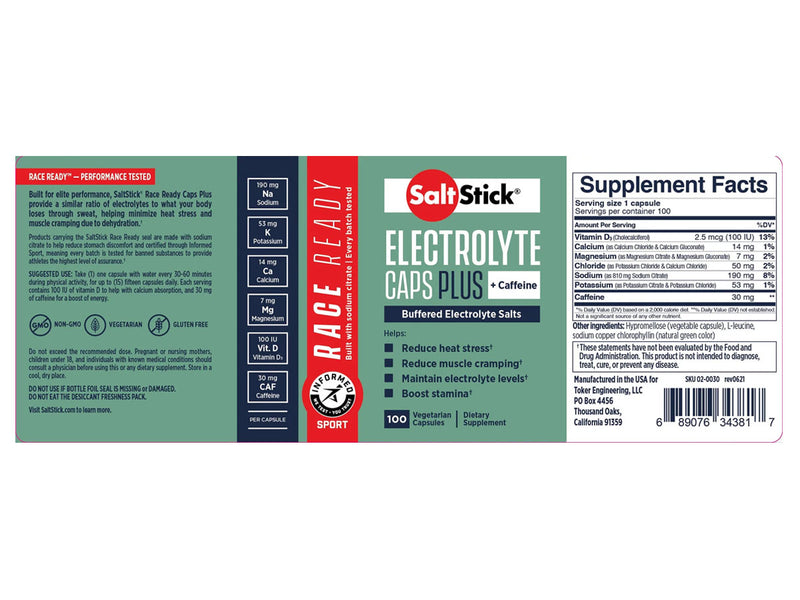 SaltStick Plus 100 cápsulas Sales Minerales electrolítos