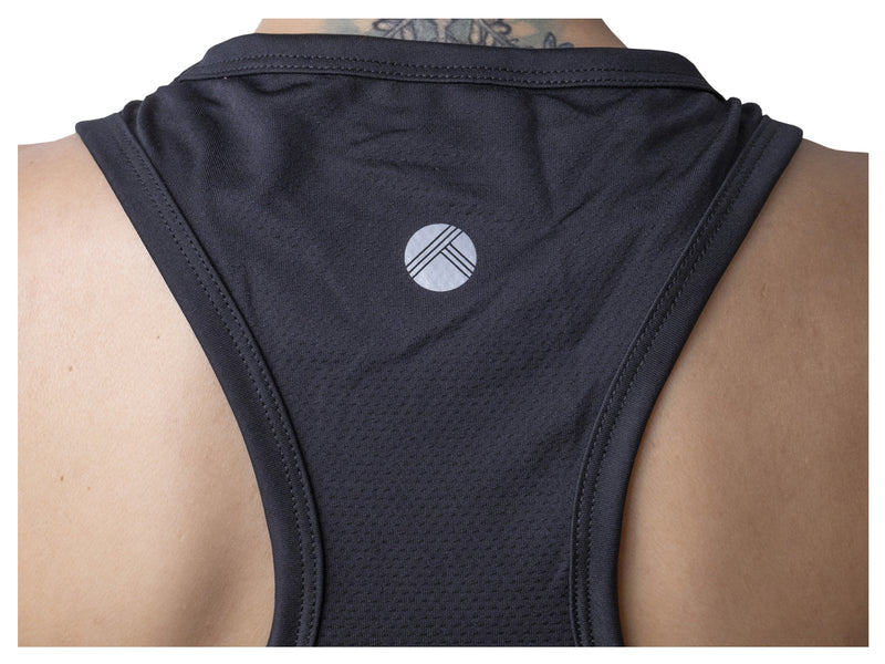 Playera Deportiva Trail Junkie Tank Negra Dama