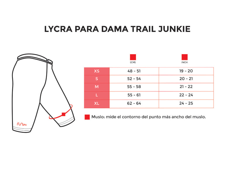 Licra Biker Trail Junkie Morado Dama