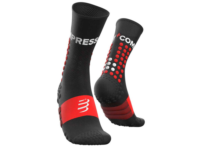 Compressport Calcetines de Compresión - Ultra Trail v2.0 - black/white/core  red