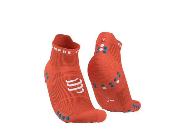 Calcetín Deportiva Compressport PRO RACING V4L Run Low Naranja