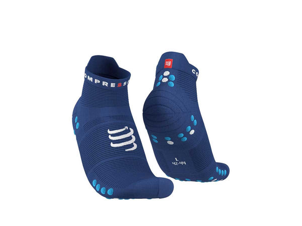 Calcetín Deportiva Compressport PRO RACING V4L Run Low Azul
