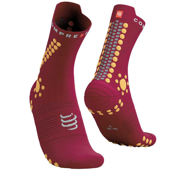 Calceta Compressport PRO RACING SOCKS V4 Trail Guindo