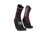 Calceta Deportiva Compressport PRO RS V4 TRAIL Negro Rojo