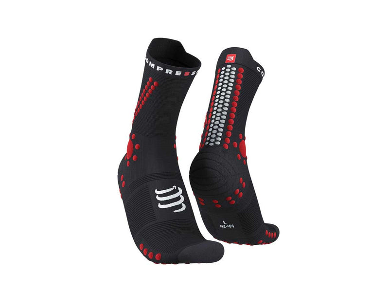 Calceta Deportiva Compressport PRO RS V4 TRAIL Negro Rojo