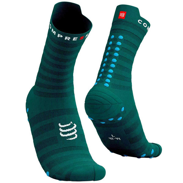 Calceta Compressport PRO RACING V4.0 UltraLight Run High Shaded Spruce