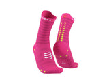 Calceta Compressport PRO RACING SOCKS V4.0 UltraLight Run High Hot Pink