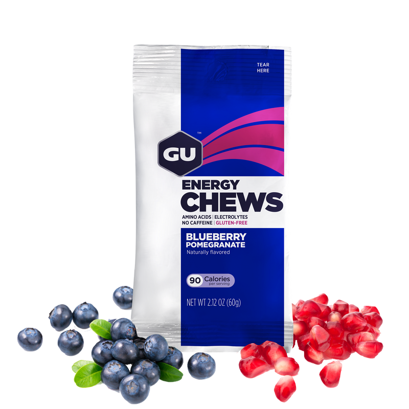 Gomitas Energéticas GU ENERGY CHEWS Sabor Arándano Granada